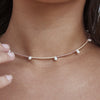 Freshwater pearl beaded choker necklace