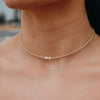 Beaded choker necklace with 14Kt gold-filled stars