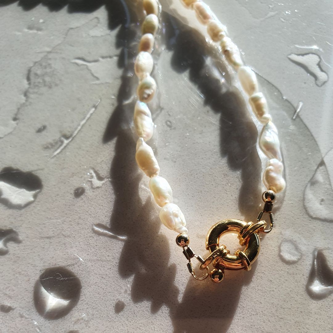 Outspoken Pearl and Gold Vermeil Necklace